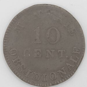 Revers 10 centimes Anvers 1814