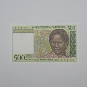 Recto 500 francs madagascar 1994-2004