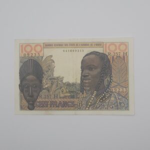 Recto 100 francs afrique de l'ouest 1965 niger