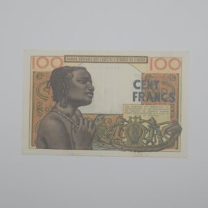 Verso 100 francs afrique de l'ouest 1965 niger