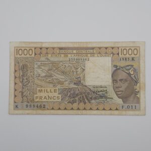 Recto 1000 francs 1985 Sénégal