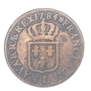 Revers un sol 1784 L Bayonne Louis XVI