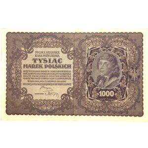 Recto 1000 marek 1919 Pologne