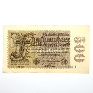 Recto 500 millions mark 1924 Allemagne