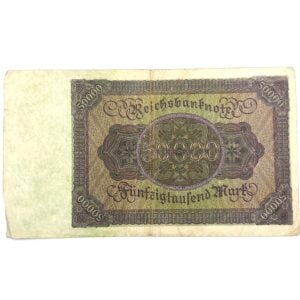 Verso 50000 mark 1922 Allemagne