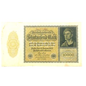 Recto 10000 mark 1922 Allemagne