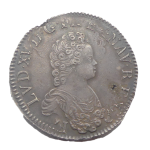 Avers écu Vertugadin Réformé 1715 A Paris Louis XIV