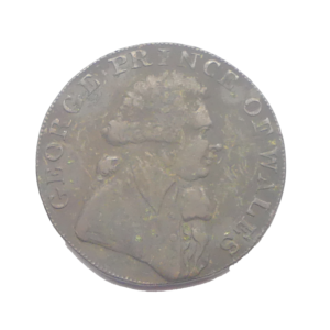 Avers Halfpenny 1795 George prince de galles United kingdom