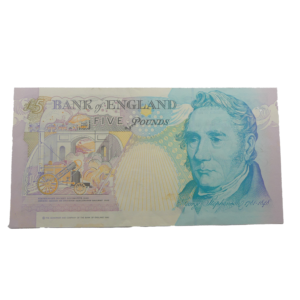 Verso 5 pounds George Stephenson 1990-2002