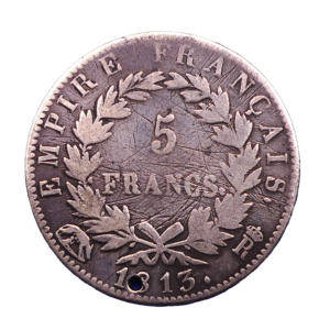 Revers 5 francs 1813 Rome Napoléon Ier