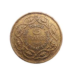 Revers 5 Francs Tunisie 1946