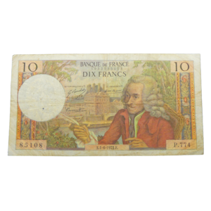 Recto 10 francs Voltaire 1963 - 1973