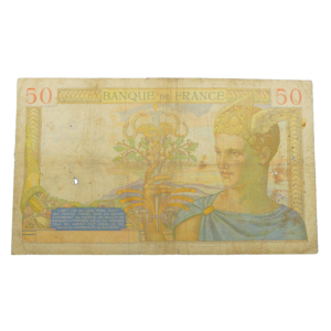 Verso 50 francs Cérès 1934 - 1940