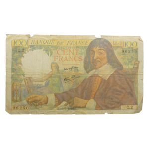 Recto 100 Francs Descartes 1942 - 1944