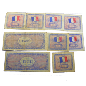 Verso lot 2 , 5 , 50 et 100 francs Libération 1944