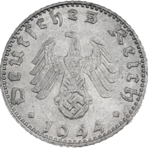 Avers 50 Pfennig 1944 G Karlsruhe GENI MS62