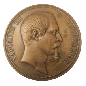 Avers médaille Boulogne sur mer 1855 visite de la reine victoria à Napoléon III
