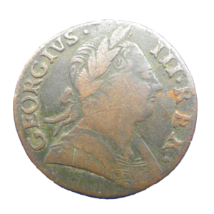 Avers half penny Georges III 1770 - 1775