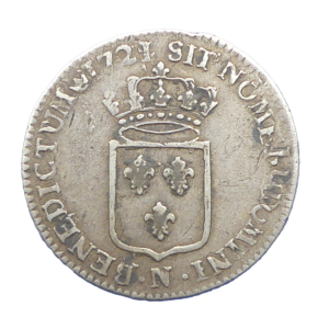 Revers tiers d'écu 1721 N Montpellier Louis XV France