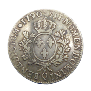 Revers écu 1790 Q Perpignan Louis XVI France