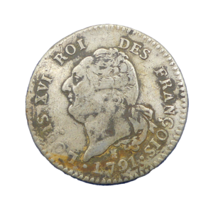 Avers 30 sols 1791 I Limoges Louis XVI France