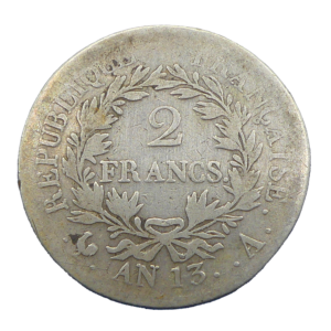 Revers 2 francs An 13 A Paris Napoléon Ier France