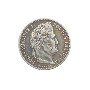 Avers Quart de franc 1834 A Paris Louis Philippe France