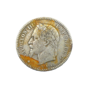 Avers 50 centimes 1864 BB Strasbourg Napoleon III France