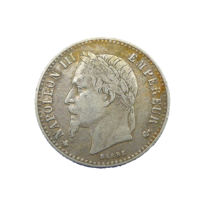 Avers 50 centimes 1866 A Paris Napoleon III France