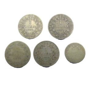Revers lot pièces argent états pontificaux 10 soldi - 1 lira - 20 baiocchi