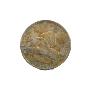 Avers one cent 1858 flying eagle USA