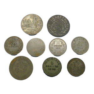 Revers lot monnaies argent européennes 1826 - 1913
