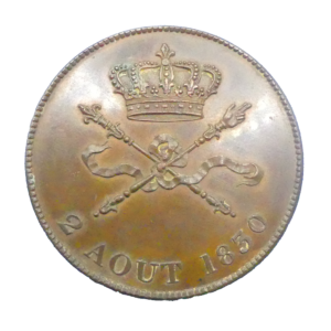 Revers médaille bronze 2 aout 1830 Henri V module 5 francs