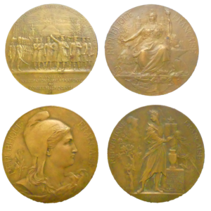Avers lot 4 médailles 1898 député Couturier