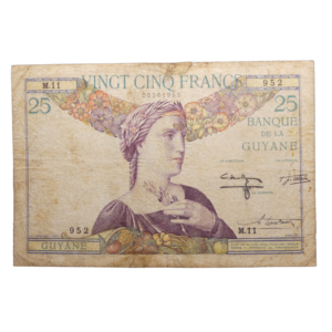Recto 25 Francs Guyane 1933 TB