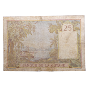Verso 25 Francs Guyane 1933 TB