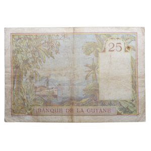 Verso 25 Francs Guyane 1933 TTB