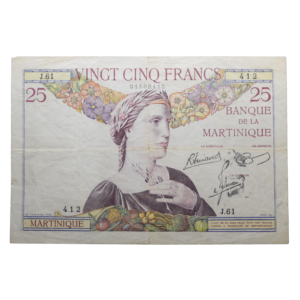 Recto 25 Francs Martinique 1930 TTB