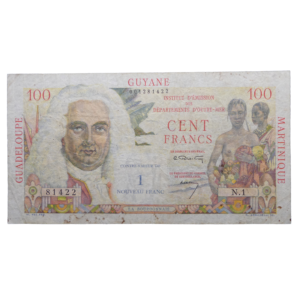 Recto 1 nouveau francs sur 100 Francs La Bourdonnais 1961 Antilles Françaises
