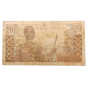 Verso 20 francs CFA Afrique équatoriale 1947 TB