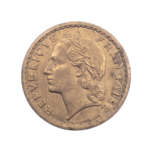 Revers 5 francs 1946 C Castelsarrasin Bronze aluminium