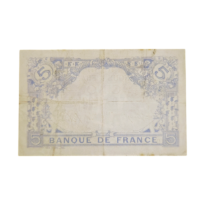 Verso billet 5 francs bleu 05-07-1915 P- 60
