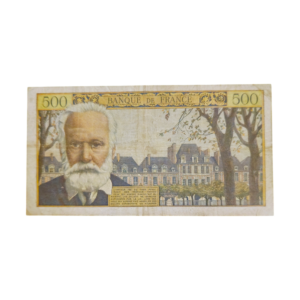 Verso billet 500 Francs Victor Hugo 30-10-1958 P-133