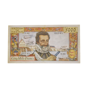 Recto billet 5000 Francs Henri IV 10-07-1958 P-135