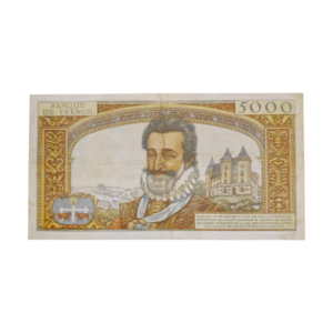 Verso billet 5000 Francs Henri IV 10-07-1958 P-135