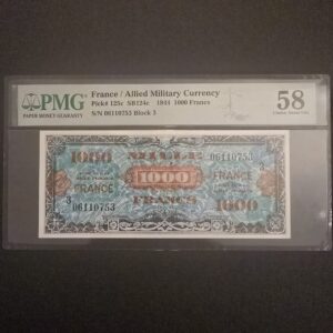 FRANCE - Billet 1000 francs 1944 Type France PMG 58 Fay# VF.22 06110753
