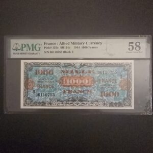 FRANCE - Billet 1000 francs 1944 Type France PMG 58 Fay# VF.22 06110755
