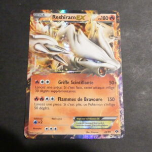 Reshiram EX 22/99 Destinées futur noir et blanc